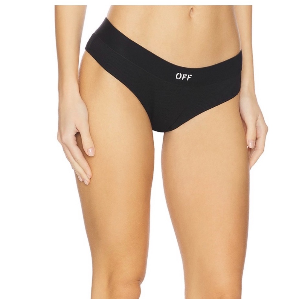 Off White Rib Brasilian Panties NWT